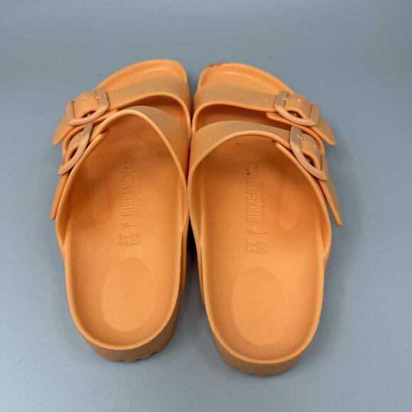 Birkenstock Women’s 7 Arizona EVA Double Strap Buckle Sandals Papaya - Picture 6 of 7